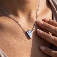 Thumbnail for Zilveren ketting dames — close-up van de details, zilver | SKU: 18048714-rhodium-plated