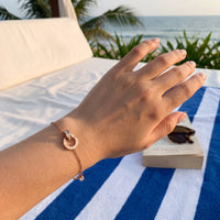 Thumbnail for Stainless steel armband — gedragen, echte grootte, rosé goud | SKU: 25535338-rose-gold