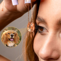 Thumbnail for Dream Catcher Photo Personalised Necklace  - Photo Necklace - Photo Projection Necklace Necklace Brother & Sisters