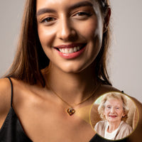 Thumbnail for Eternal Photo Personalised Necklace  - Rose Gold Heart Necklace - Custom Necklace Necklace Brother & Sisters