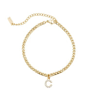 Thumbnail for Gold Initial Anklet - Ankle Bracelet - Anklet for Women - Gold Leg Bracelet Anklet C Brother & Sisters