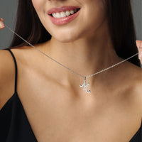 Thumbnail for Gold Necklace for a Woman - Minimalist Initial Necklace - Woman Necklace - Letter Necklace - Silver Necklace Necklace Brother & Sisters