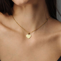 Thumbnail for Sentimental Initial Necklace - Gold necklace for women by Brother & Sisters featuring a heart-shaped pendant with 'S' charm.