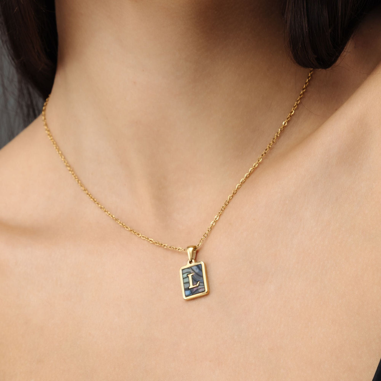 Gold Necklace for a woman - Simple Initial Necklace - Woman Necklace - Letter Necklace Necklace Brother & Sisters