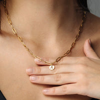 Thumbnail for Gold Necklace for a Woman - Trendy Initial Necklace - Woman Necklace - Letter Necklace - Chain Necklace Necklace Brother & Sisters
