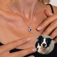 Thumbnail for Halo Photo Necklace - Personalised Necklace - Customised Necklace Necklace Brother & Sisters