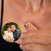 Thumbnail for Halo Photo Necklace - Personalised Necklace - Customised Necklace Necklace Brother & Sisters