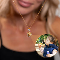 Thumbnail for Halo Photo Necklace - Personalised Necklace - Customised Necklace Necklace Gold Brother & Sisters