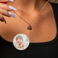 Thumbnail for Heart Photo Necklace - Personalised Necklace - Customised Necklace Necklace Brother & Sisters