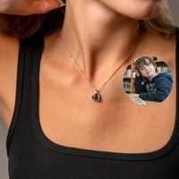 Thumbnail for Heart Photo Necklace - Personalised Necklace - Customised Necklace Necklace Brother & Sisters