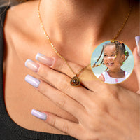 Thumbnail for Heart Photo Necklace - Personalised Necklace - Customised Necklace Necklace Brother & Sisters