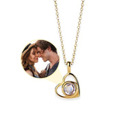 Thumbnail for Heart Photo Necklace - Personalised Necklace - Customised Necklace Necklace Gold Brother & Sisters