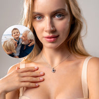Thumbnail for Infinite Photo Personalised Necklace  - Photo Necklace - Photo Projection Necklace Necklace Brother & Sisters