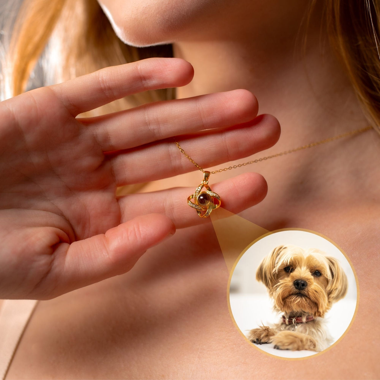 Infinite Photo Personalised Necklace  - Photo Necklace - Photo Projection Necklace Necklace Brother & Sisters
