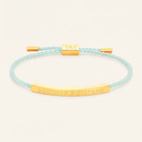 Thumbnail for Bracciale verde acqua — foto prodotto su sfondo bianco, oro | SKU: lamenthe-g