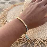 Thumbnail for Bracciale intrecciato — foto indossata, misura reale, oro | SKU: lamenthe-g