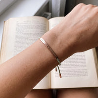 Thumbnail for Geflochtenes armband — getragen, echte Größe, Roségold | SKU: lanature-rg