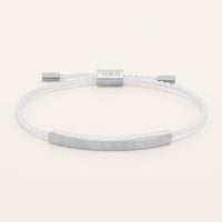 Thumbnail for Textilarmband — Produktfoto auf weißem Hintergrund, Silber | SKU: laperle-wg