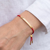 Thumbnail for Rode armband — close-up van de details, goud | SKU: lamour-g