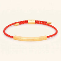 Thumbnail for Rood armbandje — productfoto op witte achtergrond, goud | SKU: lamour-g