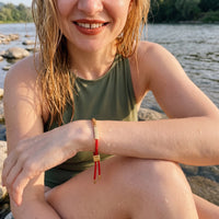 Thumbnail for Rood armbandje — gedragen in het water, waterproof, goud | SKU: lamour-g