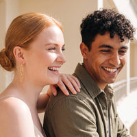 Thumbnail for Boucles d'oreilles chaîne — photo en couple, or | SKU: lespendantes