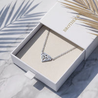 Thumbnail for Geometrische ketting — in de cadeaudoos, zilver | SKU: 12791388-white-gold