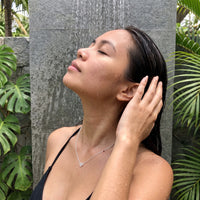 Thumbnail for Geometrische ketting — gedragen onder de douche, waterproof, zilver | SKU: 12791388-white-gold