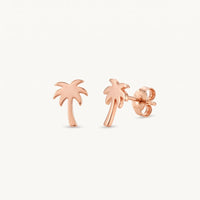 Thumbnail for Boucles d'oreilles palmier — photo produit sur fond blanc, or rose | SKU: 10287609-rose-gold-color