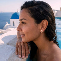 Thumbnail for Boucles d'oreilles acier inoxydable — photo portée au bord de l'eau, or rose | SKU: 10287609-rose-gold-color