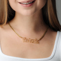 Thumbnail for Luxury Name Necklace - Personalised Necklace - Birthday Gifts for Her - Custom Necklace - Necklaces for Girlfriend Necklace Gold Brother & Sisters