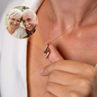 Thumbnail for Luxury Photo Personalised Necklace  - Photo Necklace - Photo Projection Necklace Necklace Brother & Sisters