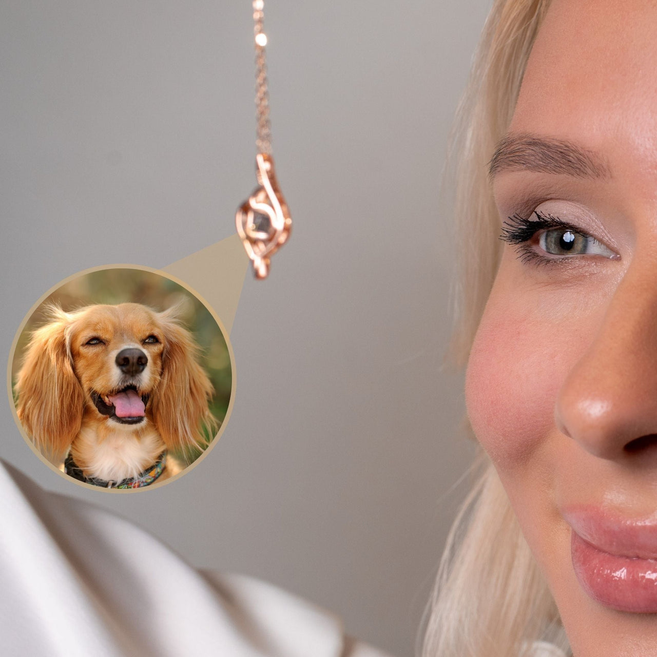 Luxury Photo Personalised Necklace  - Photo Necklace - Photo Projection Necklace Necklace Brother & Sisters