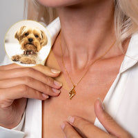 Thumbnail for Luxury Photo Personalised Necklace  - Photo Necklace - Photo Projection Necklace Necklace Brother & Sisters