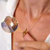 Thumbnail for Luxury Photo Personalised Necklace  - Photo Necklace - Photo Projection Necklace Necklace Brother & Sisters