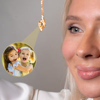 Thumbnail for Luxury Photo Personalised Necklace  - Photo Necklace - Photo Projection Necklace Necklace Brother & Sisters