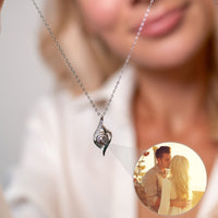 Thumbnail for Luxury Photo Personalised Necklace  - Photo Necklace - Photo Projection Necklace Necklace Silver Brother & Sisters