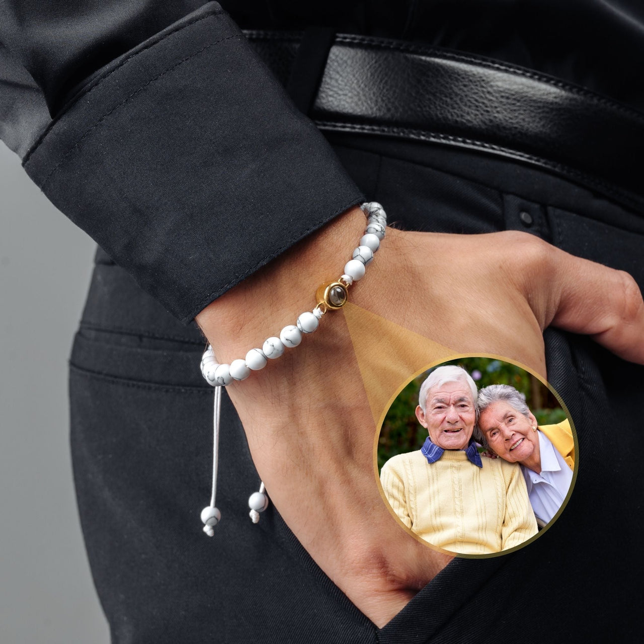 Man Bracelet - Men's Personalised Bracelet - Minimalist Personalized Photo Bracelet - Personalized Gift for Men - Custom Jewelry for Him - Custom Bracelet Picture - Personalised Photo Gift Bracelet Brother & Sisters