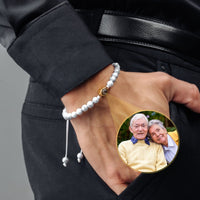 Thumbnail for Man Bracelet - Men's Personalised Bracelet - Minimalist Personalized Photo Bracelet - Personalized Gift for Men - Custom Jewelry for Him - Custom Bracelet Picture - Personalised Photo Gift Bracelet Brother & Sisters