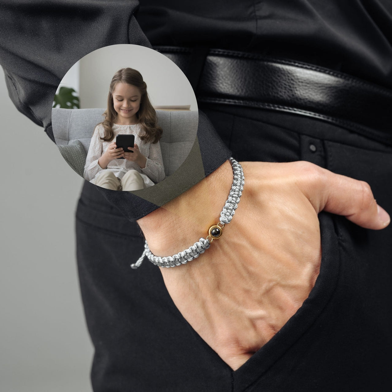 Man Bracelet - Men’s Personalised Bracelet - Personalized Gift - Custom Jewelry For Him - Custom Bracelet Picture - Personalised Photo Gift Bracelet Brother & Sisters