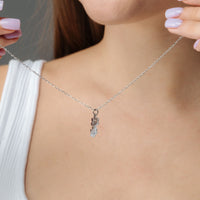 Thumbnail for Paw Name Necklace - Custom Name Necklace - Personalized Necklace - Necklace for Best Friend - Gifts for Mother's Day Necklace Brother & Sisters