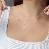 Thumbnail for Paw Name Necklace - Custom Name Necklace - Personalized Necklace - Necklace for Best Friend - Gifts for Mother's Day Necklace Brother & Sisters
