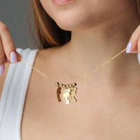 Thumbnail for Personalised Child Name Necklace - Custom Name Necklace - Birthday Gifts for Her - Custom Necklace - Necklaces for Girlfriend Necklace Gold / 1 Foot Brother & Sisters