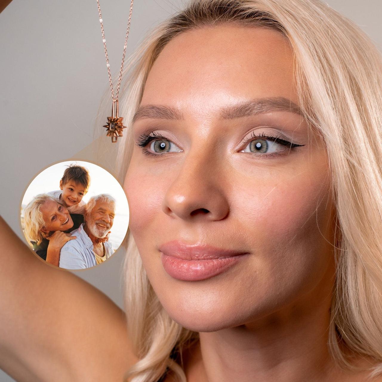 Protect Photo Personalised Necklace  - Photo Necklace - Photo Projection Necklace Necklace Brother & Sisters