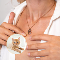 Thumbnail for Romantic Photo Personalised Necklace  - Gold Heart Necklace - Silver Heart Necklace - Custom Necklace Necklace Brother & Sisters