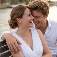 Thumbnail for Collier mariage — photo en couple, argent | SKU: 505415-white