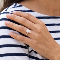 Thumbnail for Anello a goccia — primo piano dei dettagli, oro rosa | SKU: 505162-4.5-rose-gold