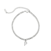Thumbnail for Silver Initial Anklet - Ankle Bracelet - Anklet for Women - Silver Leg Bracelet Anklet P Brother & Sisters