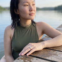 Thumbnail for Bague double — photo portée au bord de l'eau, or rose | SKU: 497080-4.5-rose-gold