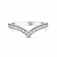 Thumbnail for Bague v — photo produit sur fond blanc, argent | SKU: 10645547-4.5-silver